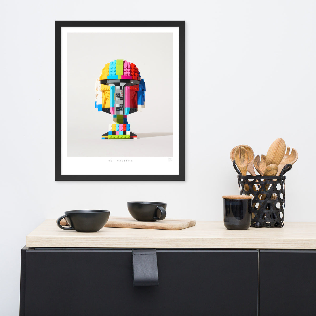 El Calibra framed print on a wall