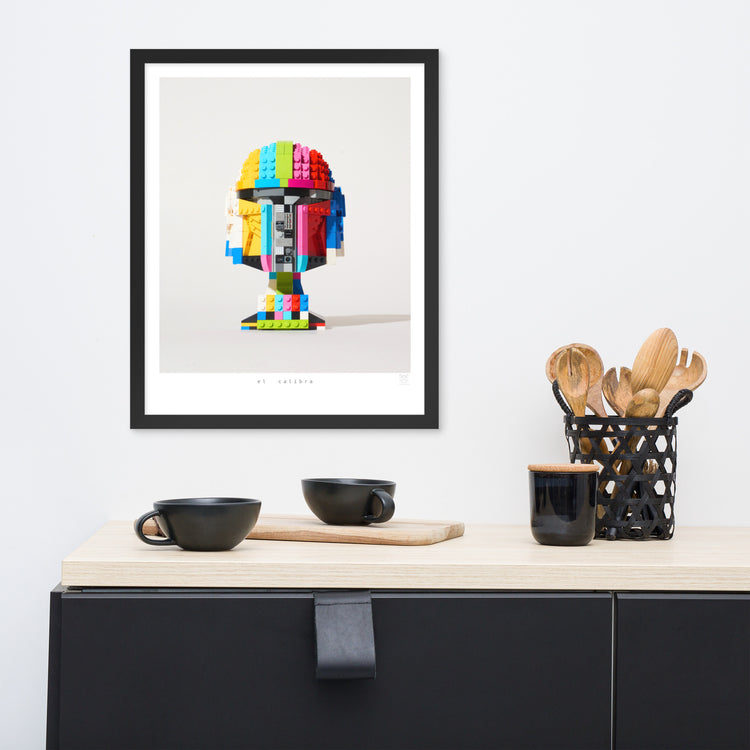 El Calibra framed print on a wall