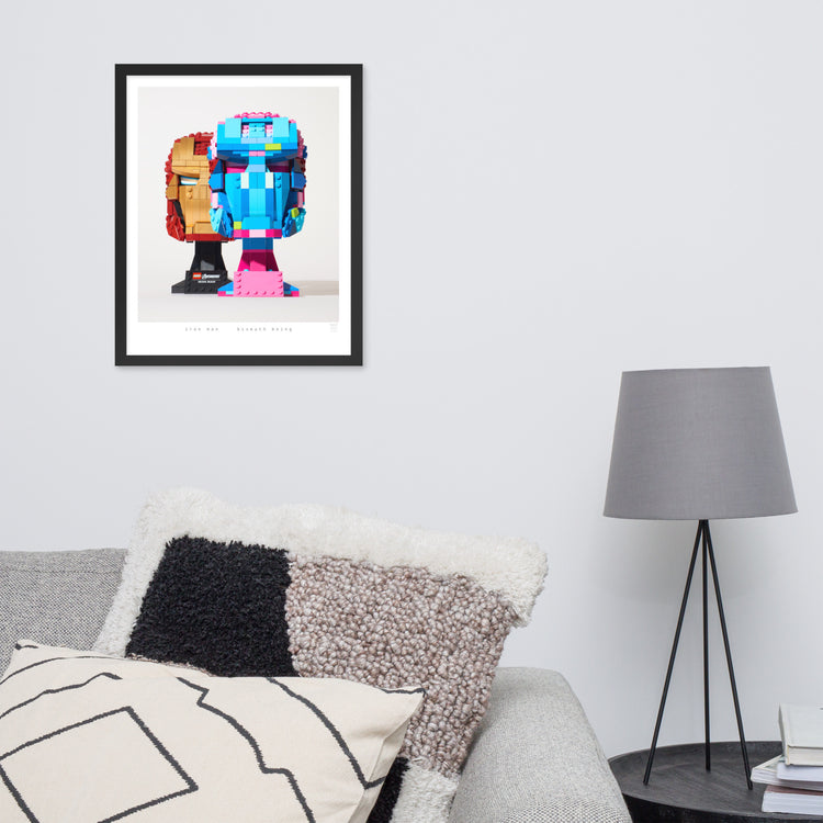 Bismuth Being framed print on a wall
