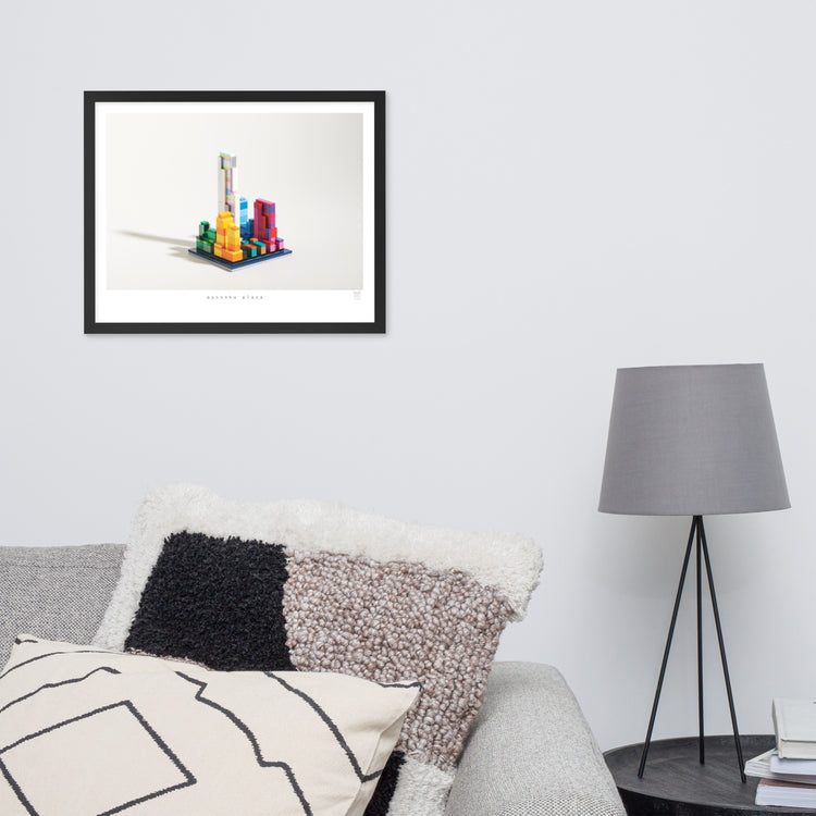Pysanka Plaza framed print on a wall