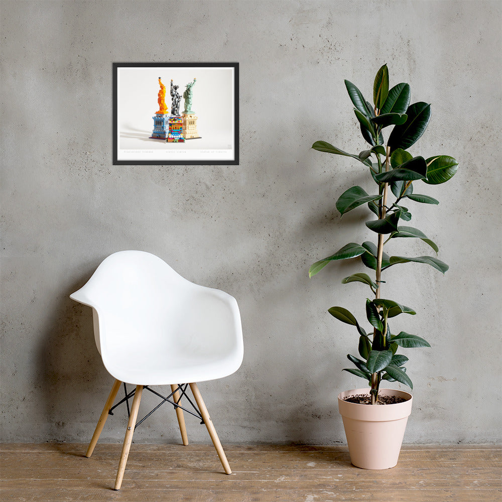 Statue of Liberty Group framed print on a wall