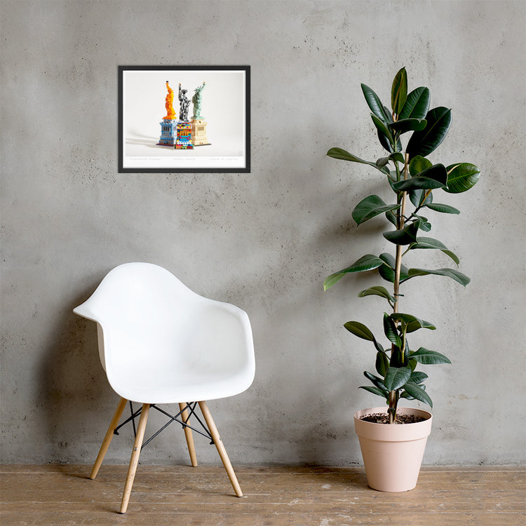 Statue of Liberty Group framed print on a wall