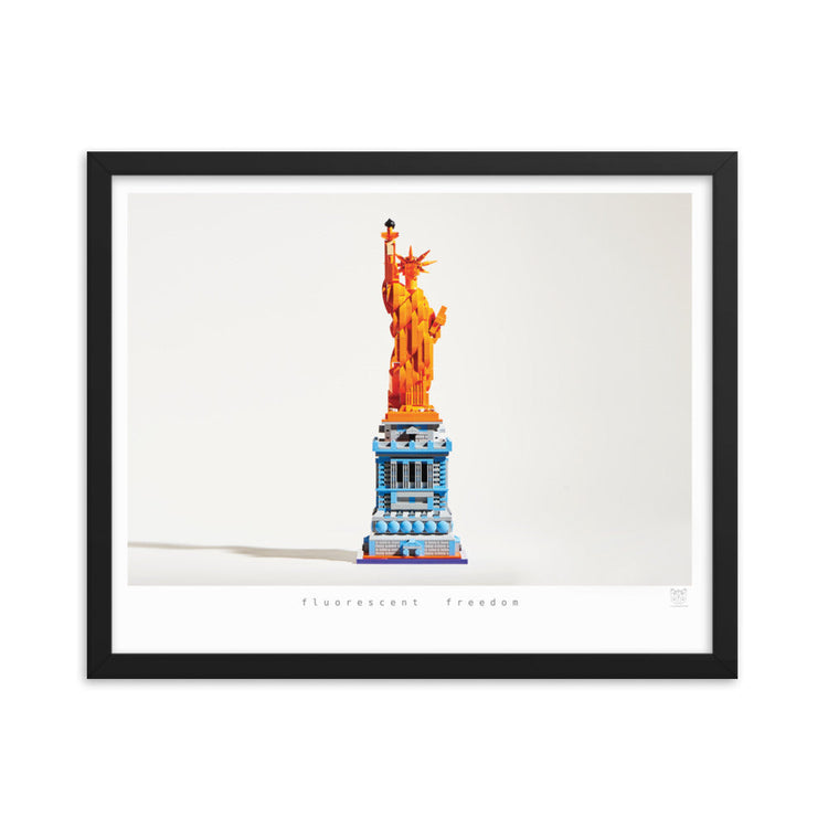 Fluorescent Freedom - brickdistorted LEGO® Statue of Liberty Print