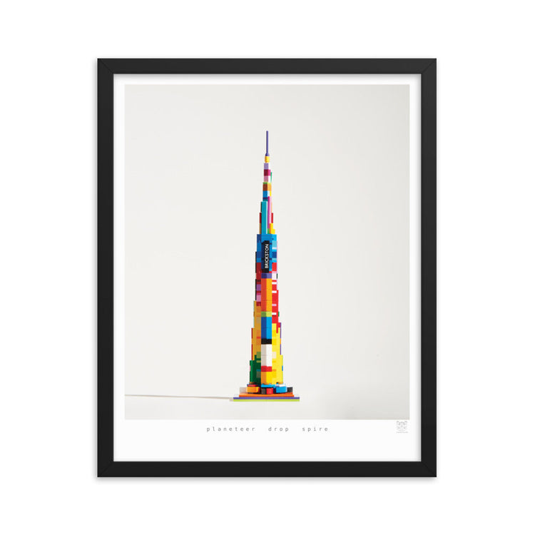 Planeteer Drop Spire - brickdistorted LEGO® Burj Khalifa Print