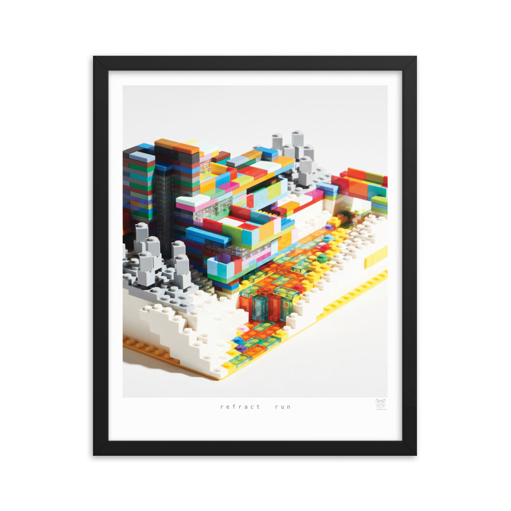 Refract Run - brickdistorted LEGO® Fallingwater Print