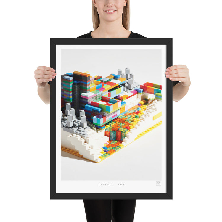 Refract Run - brickdistorted LEGO® Fallingwater Print