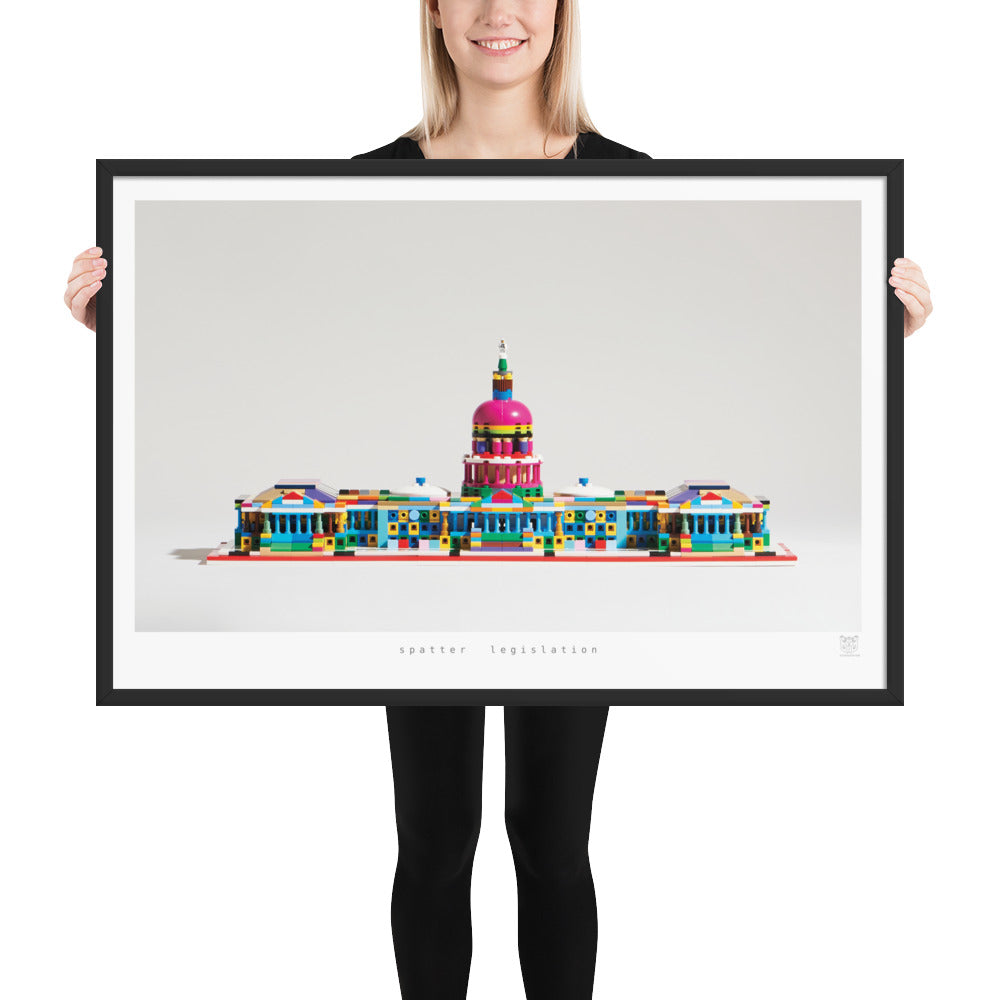 Spatter Legislation - bickdistorted LEGO® US Capitol Print