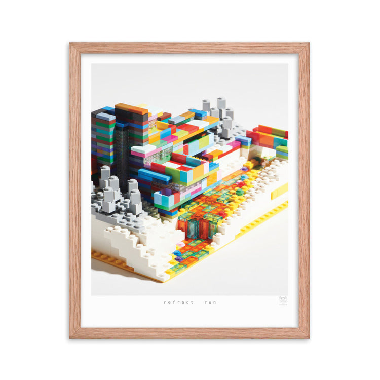 Refract Run - brickdistorted LEGO® Fallingwater Print