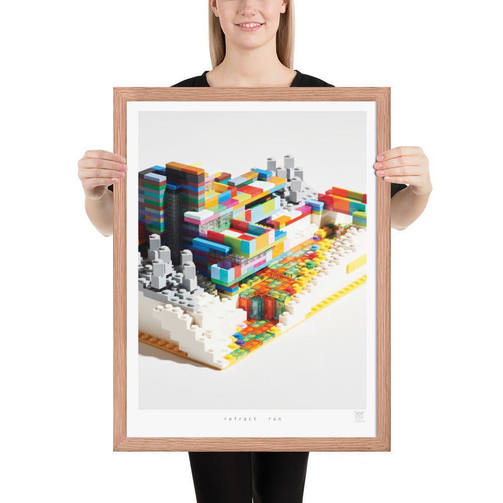 Refract Run - brickdistorted LEGO® Fallingwater Print