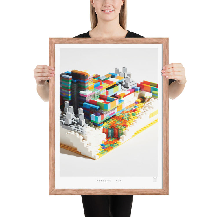 Refract Run - brickdistorted LEGO® Fallingwater Print