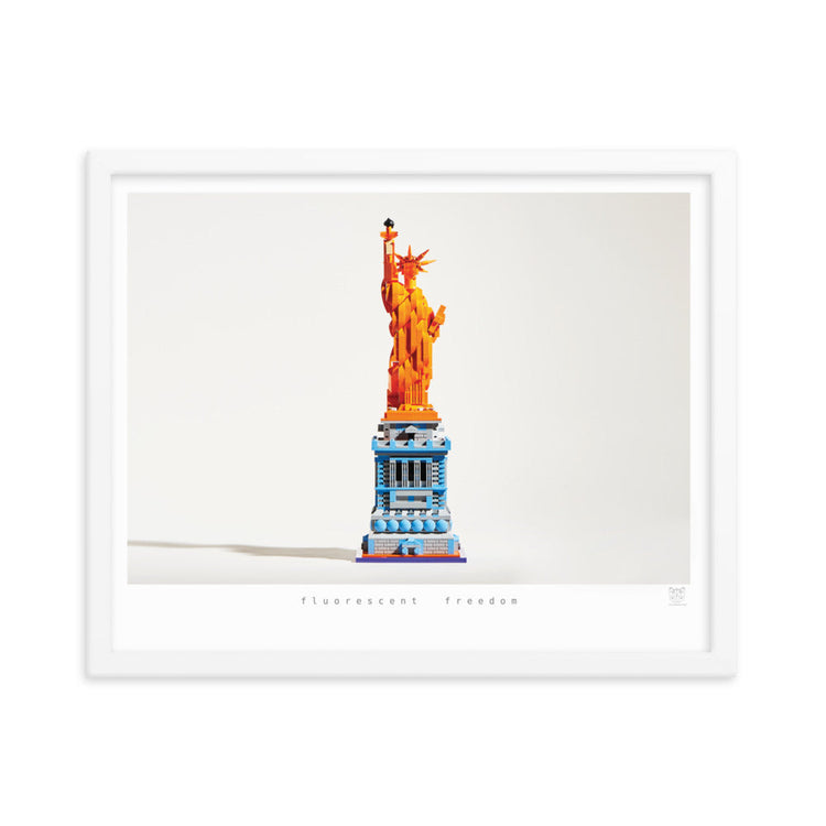 Fluorescent Freedom - brickdistorted LEGO® Statue of Liberty Print