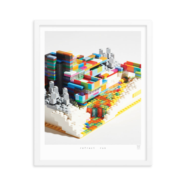 Refract Run - brickdistorted LEGO® Fallingwater Print