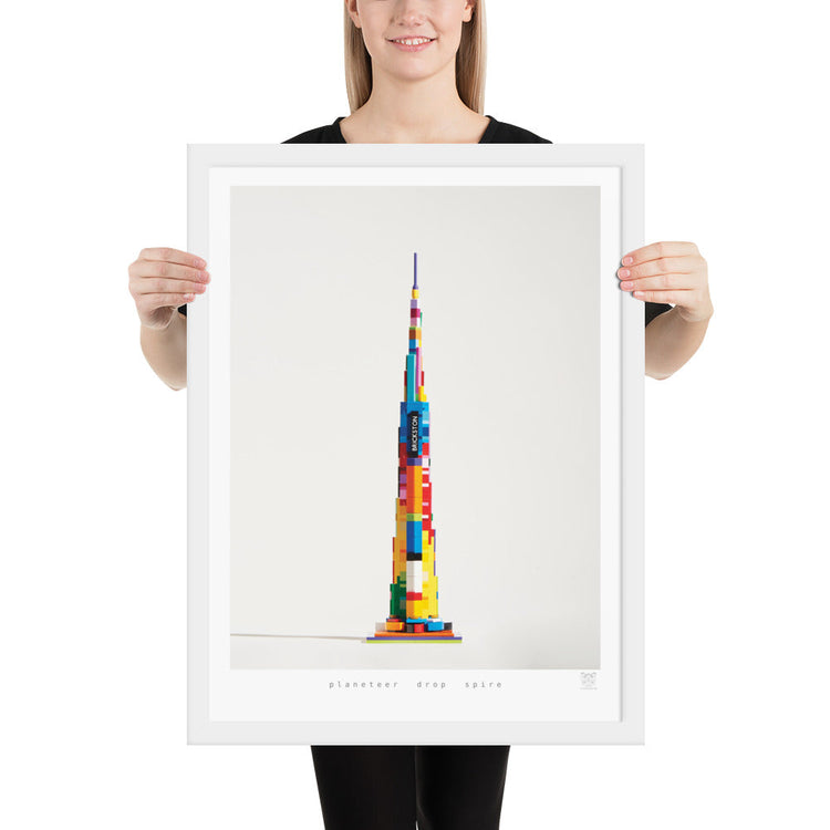Planeteer Drop Spire - brickdistorted LEGO® Burj Khalifa Print