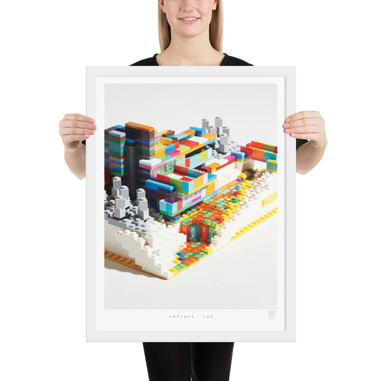 Refract Run - brickdistorted LEGO® Fallingwater Print