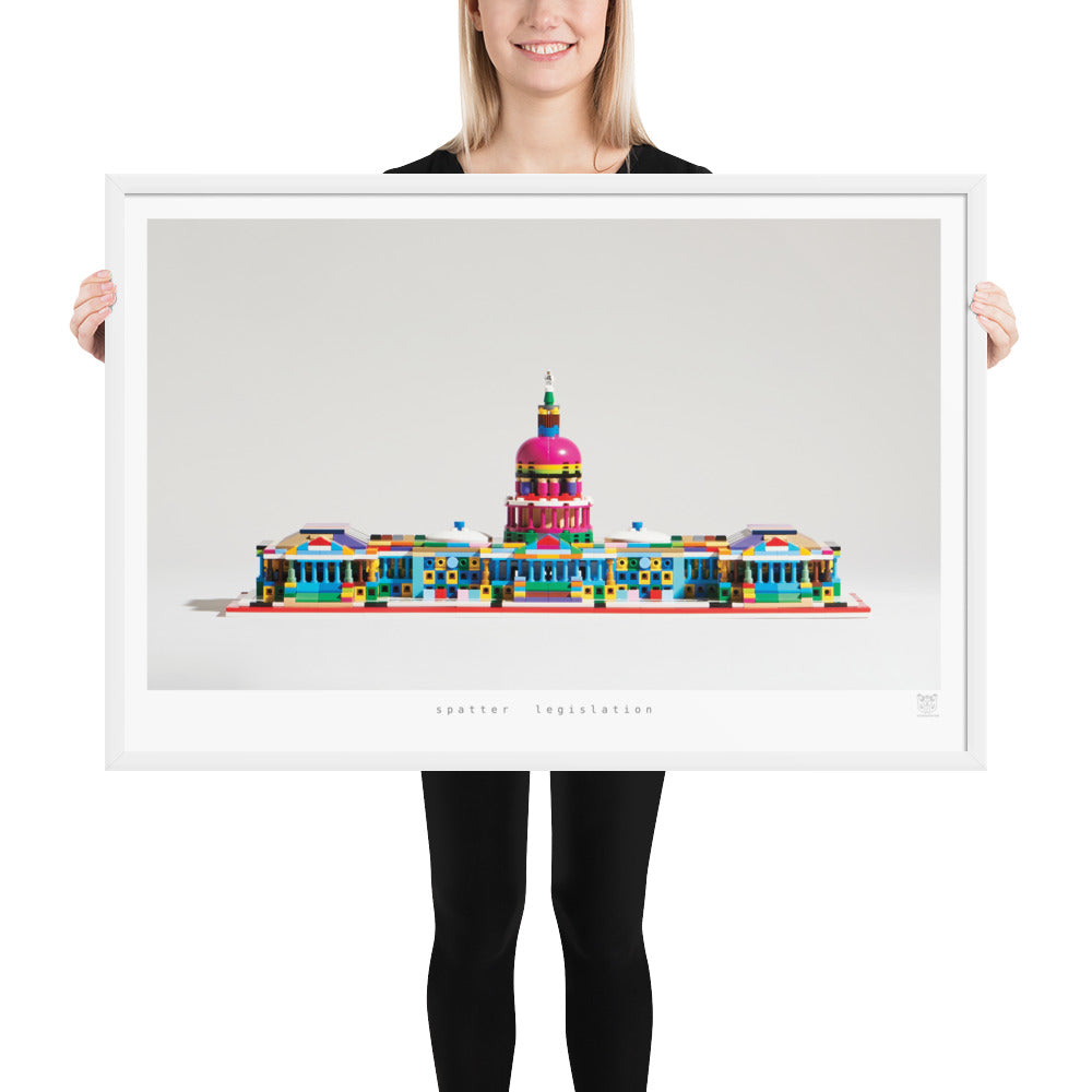 Spatter Legislation - bickdistorted LEGO® US Capitol Print