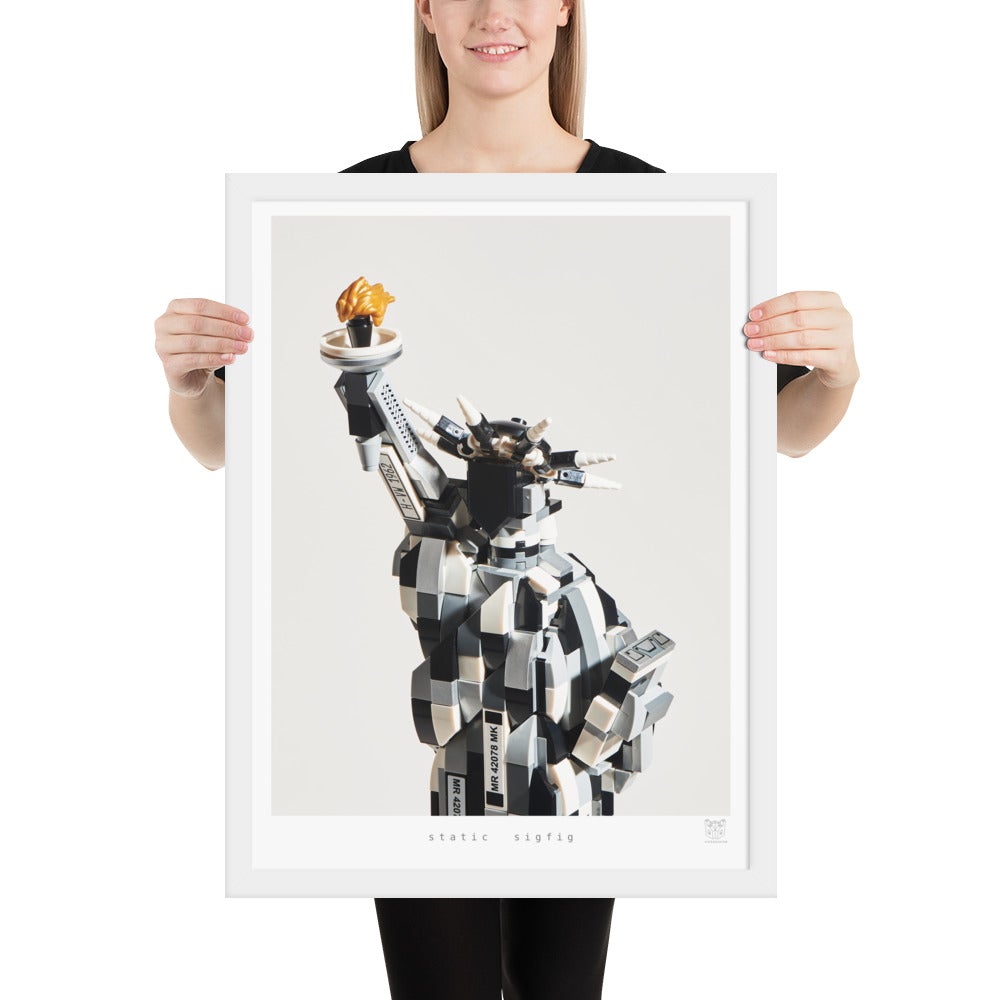 Static Sigfig - brickdistorted LEGO® Statue of Liberty Print