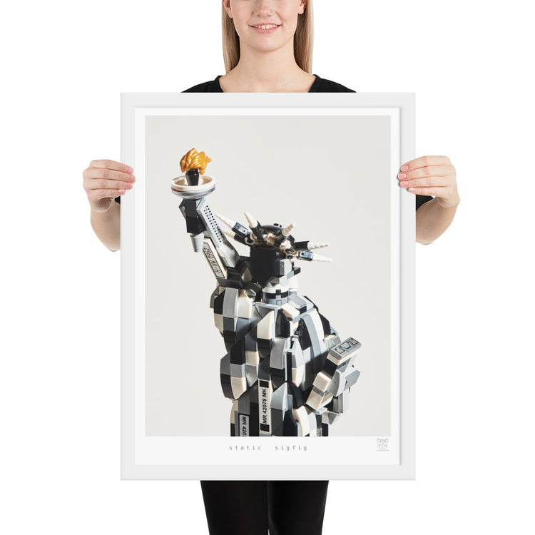 Static Sigfig - brickdistorted LEGO® Statue of Liberty Print